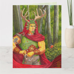 Detail-portret van de Keltische eikenkoning Kaart