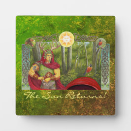 Detail Portret van de Keltische Oak King Fotoplaat