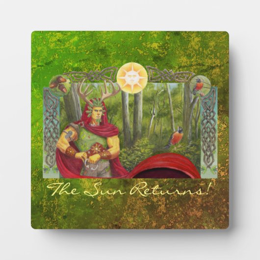 Detail Portret van de Keltische Oak King Fotoplaat (Voorkant)