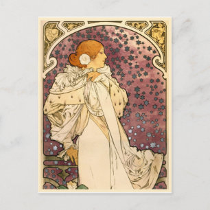 Detail The Lady of the Camellias Art Nouveau Briefkaart