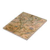 Detail van Afrika van een Wereldbol Tegeltje (Zijkant)