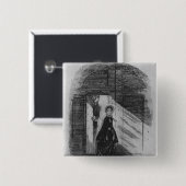 Detail van Amy Dorrit Vierkante Button 5,1 Cm (Voorkant /achterkant)