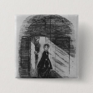 Detail van Amy Dorrit Vierkante Button 5,1 Cm