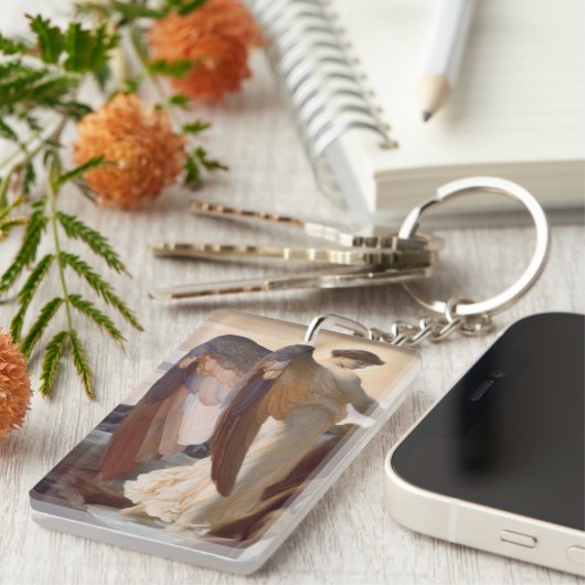 Detail van Angel door Sir Frederic Leighton Sleutelhanger (Voorkant Rechts)