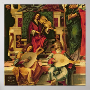 Detail van angelmuzikanten poster