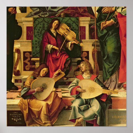 Detail van angelmuzikanten poster (Voorkant)