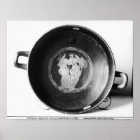 Detail van attische kylix met rode cijfers