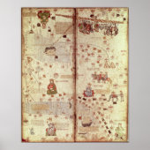 Detail van Azië van de Catalaanse autoriteiten Poster (Voorkant)