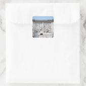 Detail van de Arch of Constantine Vierkante Sticker (Tas)