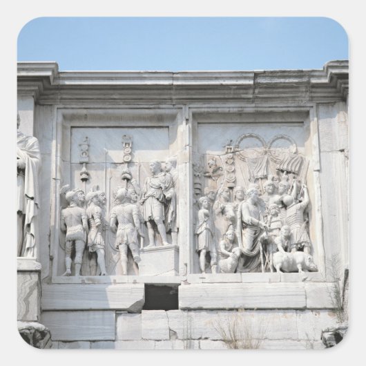 Detail van de Arch of Constantine Vierkante Sticker (Voorkant)