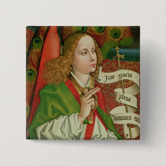 Detail van de Archangel Gabriel Vierkante Button 5,1 Cm (Voorkant)