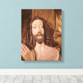 Detail van de baptisme van Christus Canvas Afdruk (Insitu (Houten vloer))