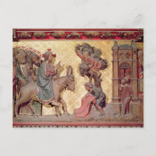 Detail van de binnenkomst van Christus in Jeruzale Briefkaart