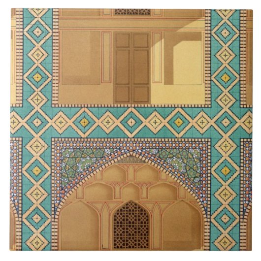 Detail van de Courtyard Arcades in de Medrese-i-S Tegeltje (Voorkant)