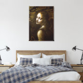 Detail van de engel, van de Maagd van de Canvas Afdruk (Insitu (Slaapkamer))