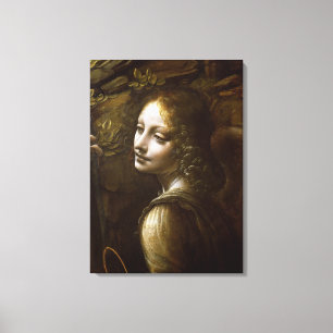 Detail van de engel, van de Maagd van de Canvas Afdruk