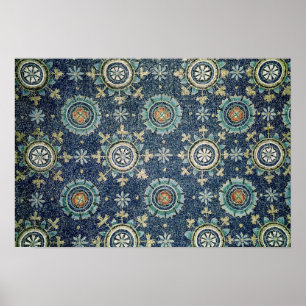 Detail van de florale decoratie uit de vault