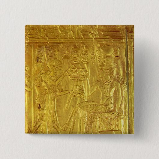 Detail van de Golden Shrine Vierkante Button 5,1 Cm (Voorkant)