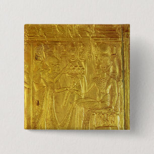 Detail van de Golden Shrine Vierkante Button 5,1 Cm