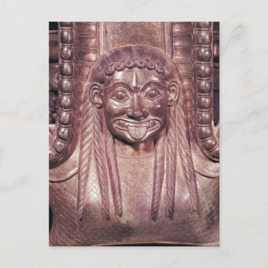 Detail van de gorgonhendel van een krater briefkaart (Voorkant)