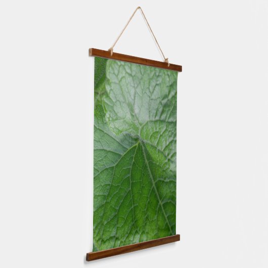 Detail van de groenbladader hangend wandkleed (Gebogen)