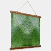 Detail van de groenbladader hangend wandkleed (Gebogen)
