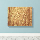 Detail van de kleine garde van Tutankhamun Canvas Afdruk (Insitu (Houten vloer))