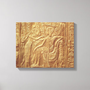 Detail van de kleine garde van Tutankhamun Canvas Afdruk