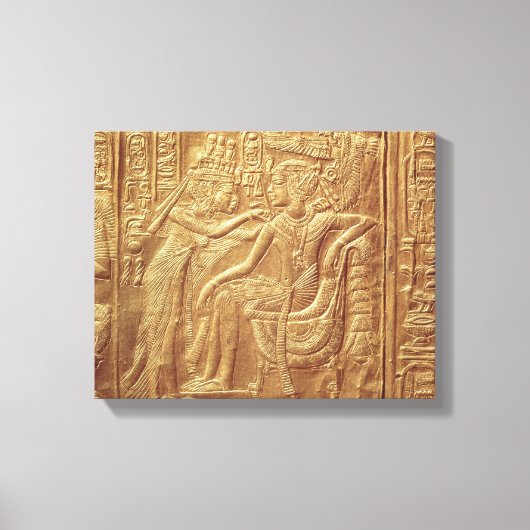Detail van de kleine garde van Tutankhamun Canvas Afdruk (Voorkant)