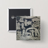 Detail van de legende van Valhalla Vierkante Button 5,1 Cm (Voorkant /achterkant)