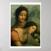 Detail van de Maagd en St. Anne van de Maagd Poster (Voorkant)