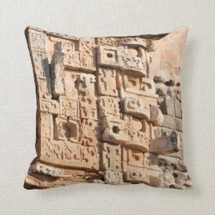 Detail van de Magicische piramide, Yucatan, Mexico Kussen