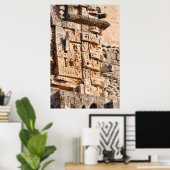 Detail van de Magicische piramide, Yucatan, Mexico Poster (Thuiskantoor)