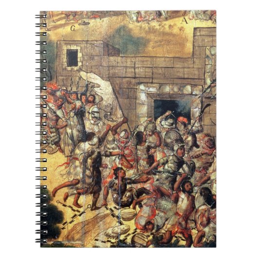 Detail van de poging om het dwarsgedeelte omlaag t notitieboek (Voorkant)