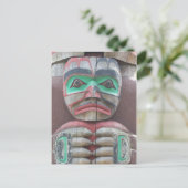 Detail van de postpaal briefkaart (Staand voorkant)