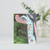 Detail van de postpaal briefkaart (Staand voorkant)