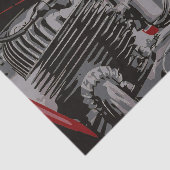 Detail van de Rode Motorfiets Tissuepapier (Detail)