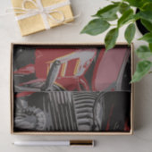 Detail van de Rode Motorfiets Tissuepapier (Geschenk)