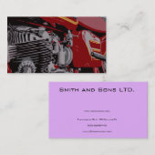 Detail van de Rode Motorfiets Visitekaartje (Voorkant / Achterkant)