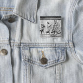Detail van de sarcofaag van Cornelius Vierkante Button 5,1 Cm (In situ)