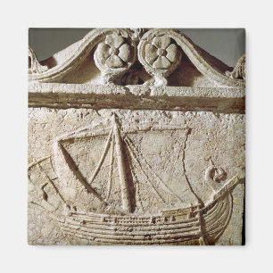 Detail van de Ship Sarcophagus uit Sidon Magneet