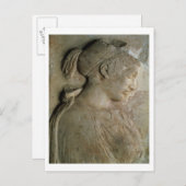 Detail van de stela van Philis, van Thasos, c.5t Briefkaart (Voorkant / Achterkant)