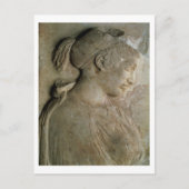 Detail van de stela van Philis, van Thasos, c.5t Briefkaart (Voorkant)