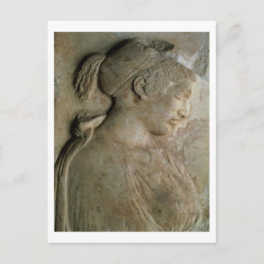 Detail van de stela van Philis, van Thasos, c.5t Briefkaart (Voorkant)