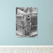 Detail van de temperatuur canvas afdruk (Insitu (Houten vloer))