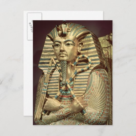 Detail van de tweede mummiforme kist briefkaart (Voorkant / Achterkant)