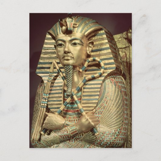 Detail van de tweede mummiforme kist briefkaart (Voorkant)