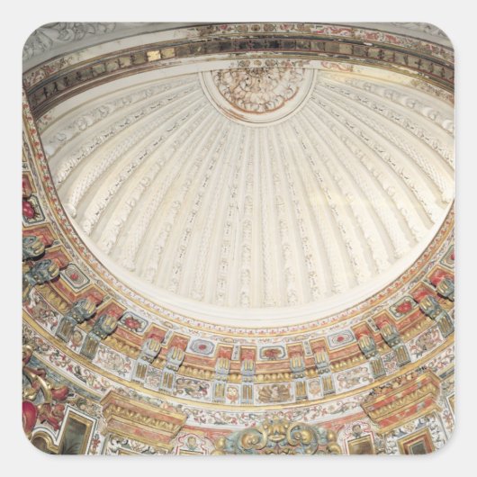 Detail van de vault uit de kapel vierkante sticker (Voorkant)