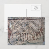 Detail van een afbeelding steen met een Viking Briefkaart (Voorkant / Achterkant)