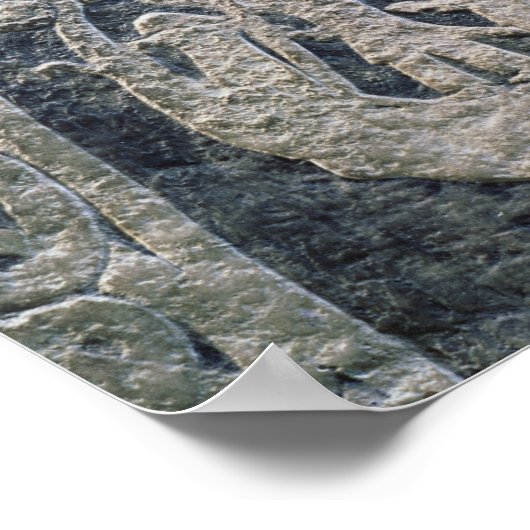 Detail van een afbeelding steen poster (Hoek)